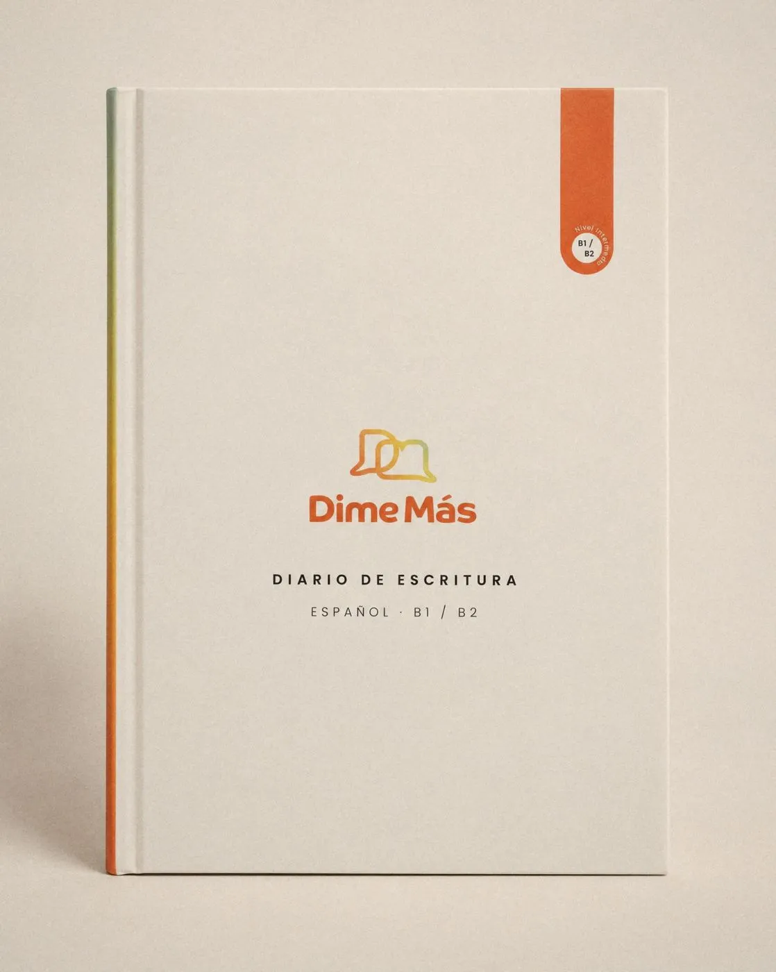 Dime Más Journal in daylight.